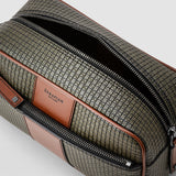 Washbag in stepan 72 - kaki/cuoio