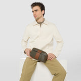 Washbag in stepan 72 - kaki/cuoio