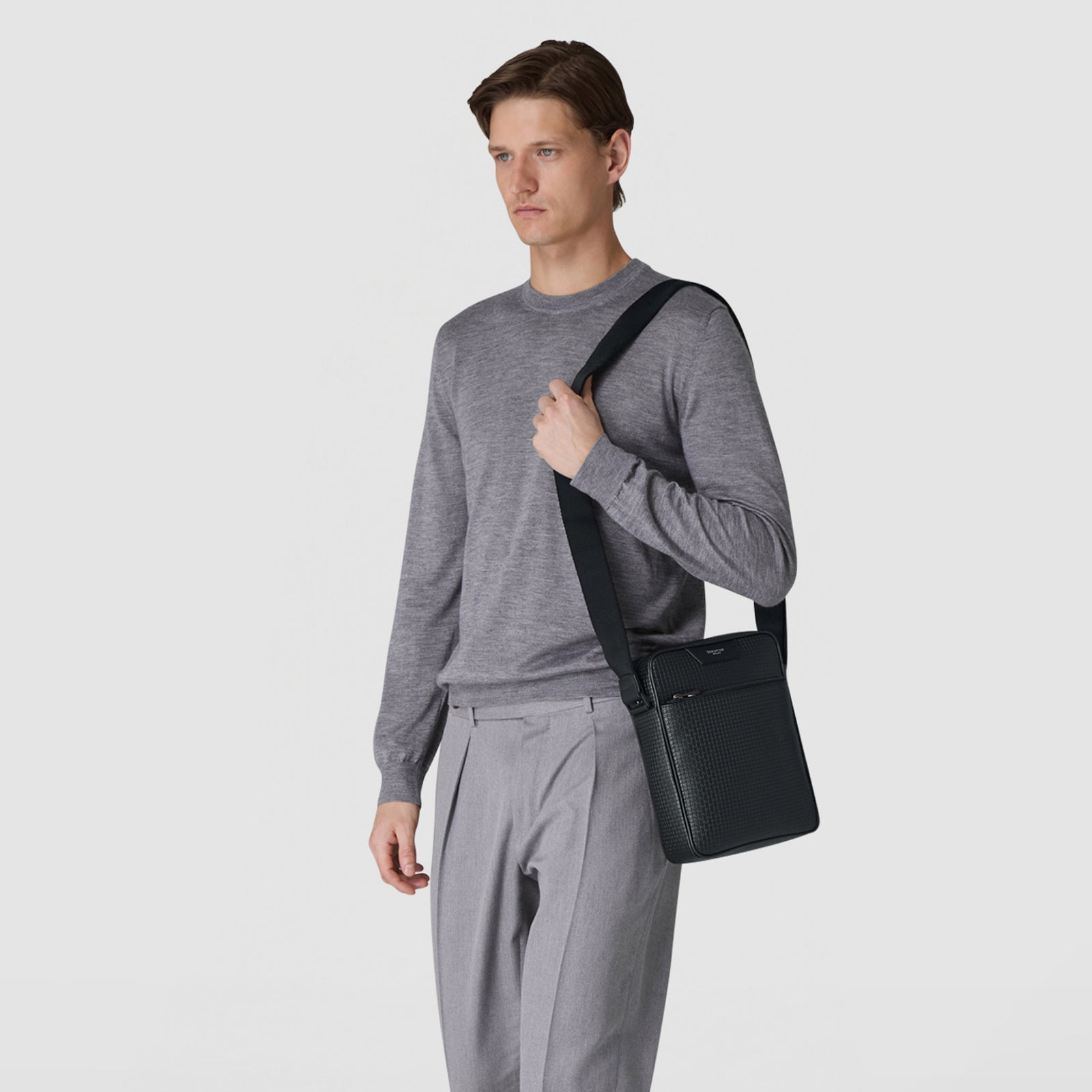 North South Crossbody in Black Stepan