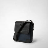 Stepan製スモールflapメッセンジャーバッグ - ocean blue/black