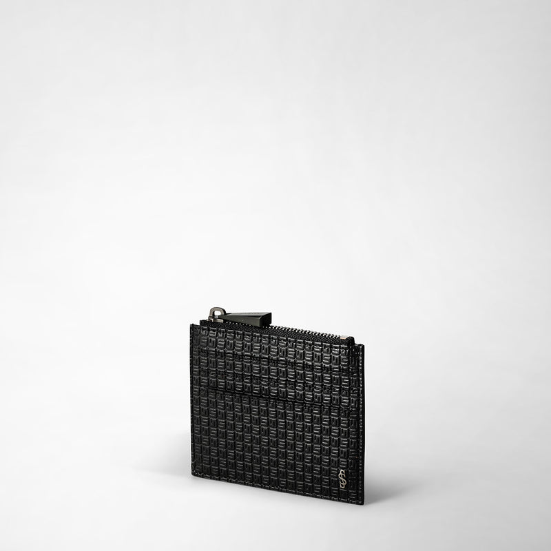 Zip card case in stepan - black/black eclipse