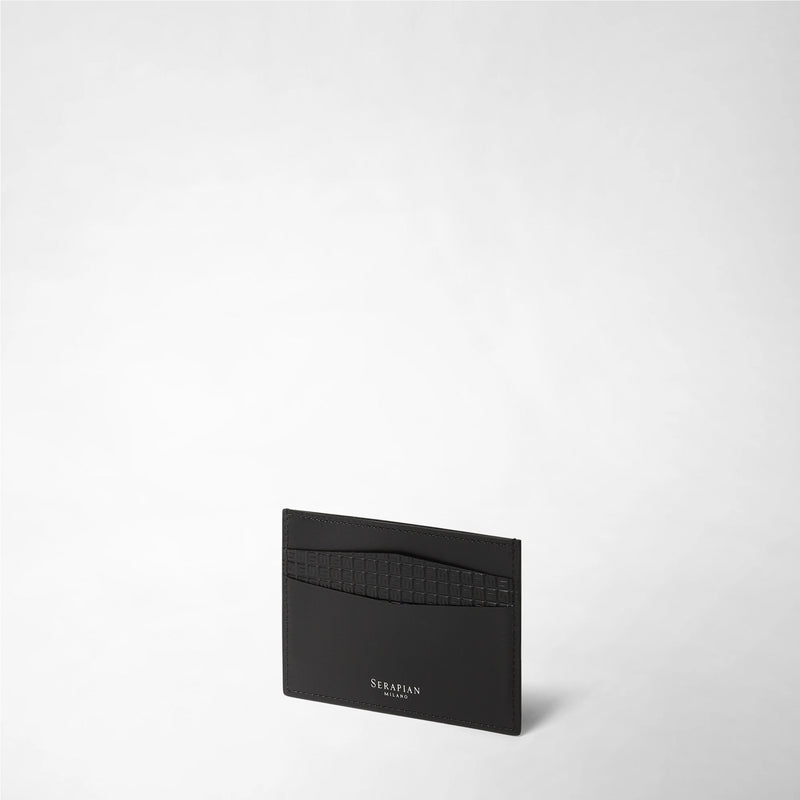 SERAPIAN 名刺入れ Leather business card holder in Stepan black