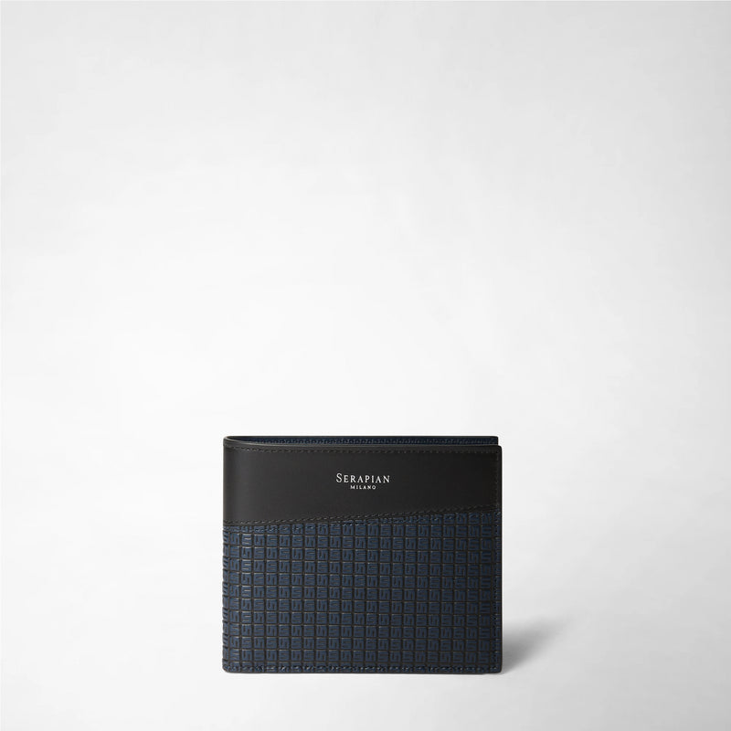 6-card billfold wallet in stepan - ocean blue/black