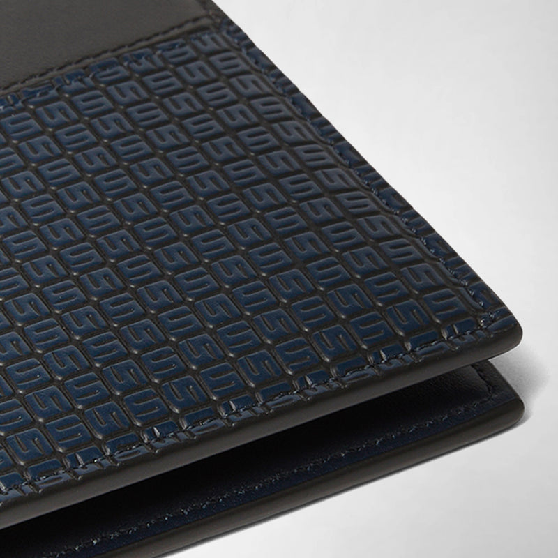 6-card billfold wallet in stepan - ocean blue/black