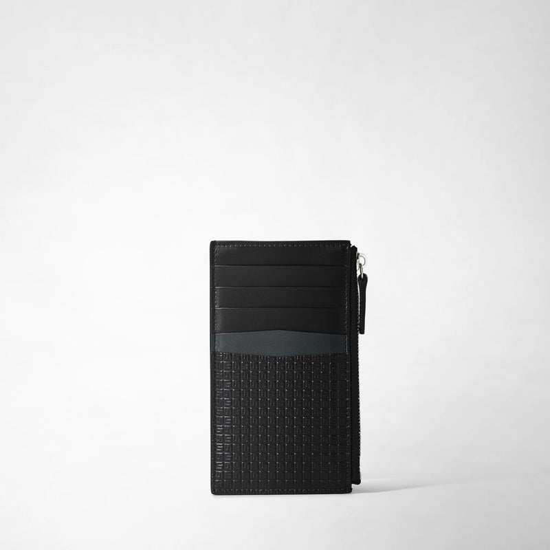 Zip card case wallet in Stepan black