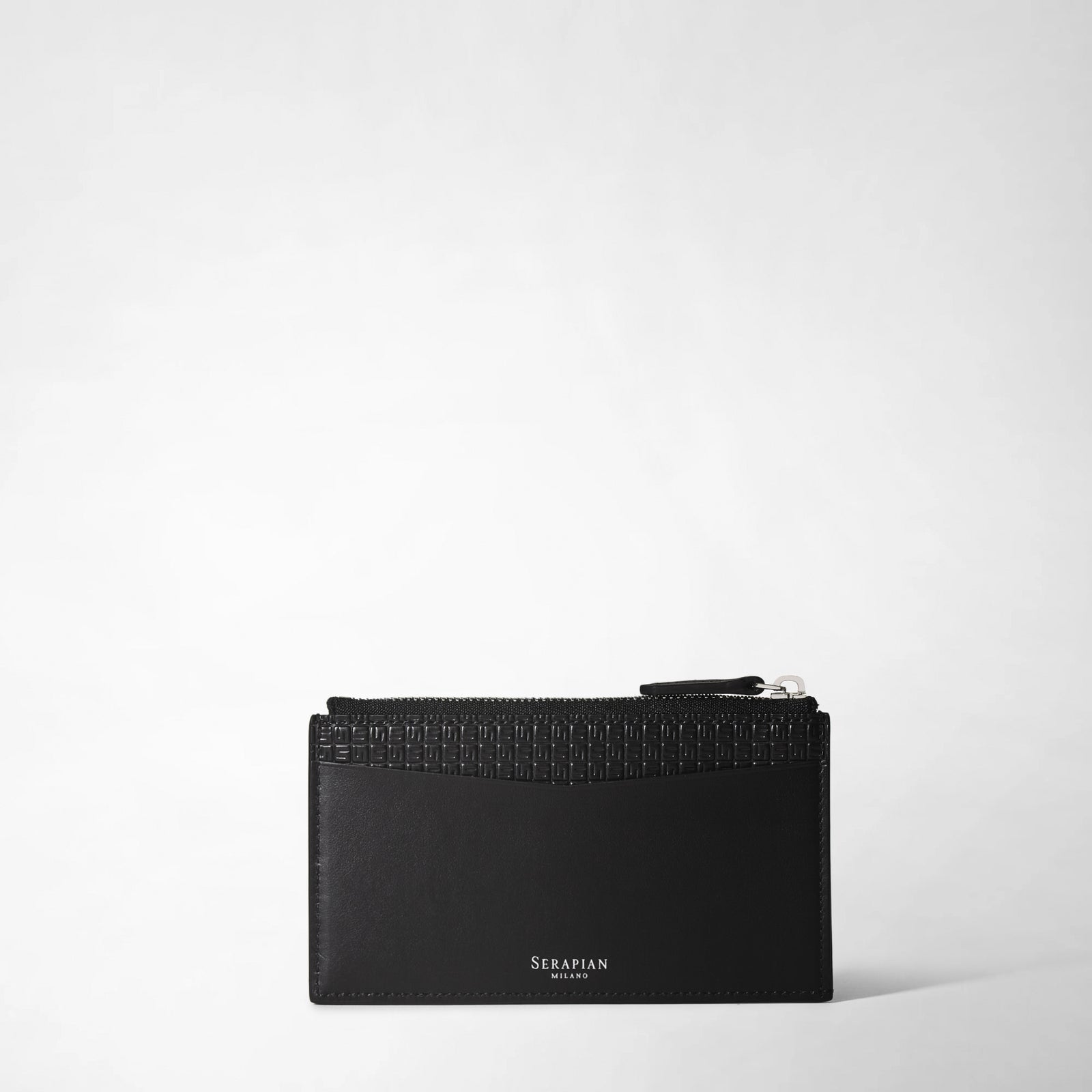 Zip card case wallet in Stepan black