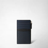 Zip card case in stepan - ocean blue/black