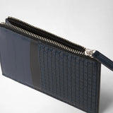 Zip card case in stepan - ocean blue/black