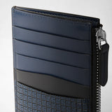 Zip card case in stepan - ocean blue/black
