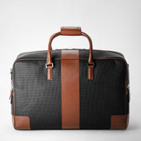 DUFFLE BAG IN STEPAN 72 Black/Cuoio