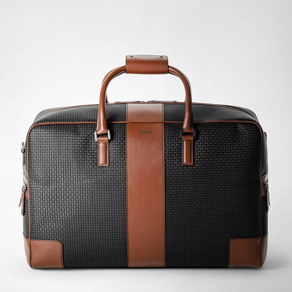 Duffle bag en stepan 72 - black/cuoio