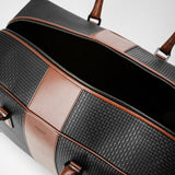 Duffle bag in stepan 72 - black/cuoio