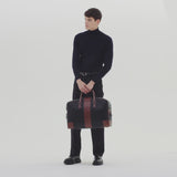 Duffle bag in stepan 72 - black/cuoio