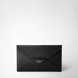 Pouch in cachemire leather - black