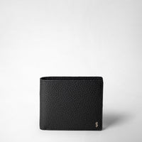 8-CARD BILLFOLD WALLET IN CACHEMIRE LEATHER Black