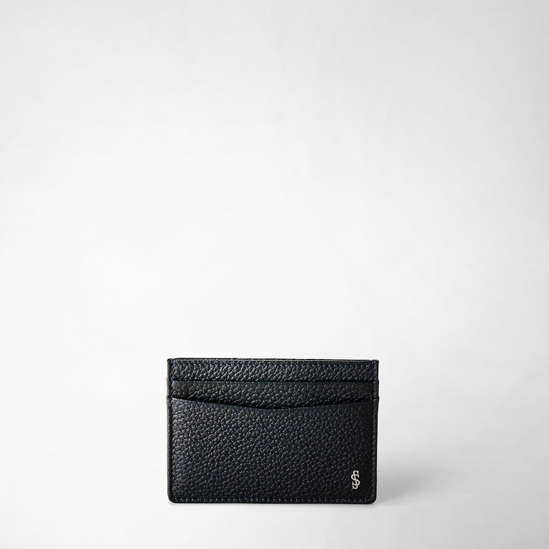 4-card holder in cachemire leather - blue