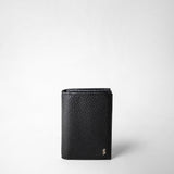 Business card case in cachemire leather - black