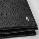 Business card case in cachemire leather - black