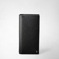 COAT WALLET IN CACHEMIRE LEATHER Black