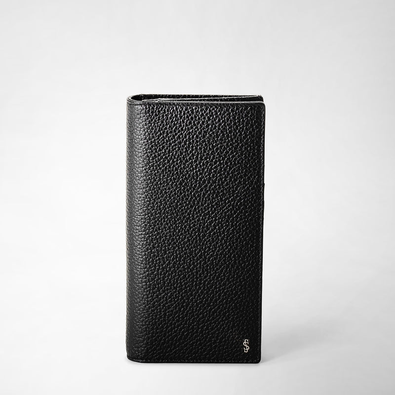 Coat wallet in cachemire leather - black