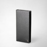 Coat wallet in cachemire leather - black