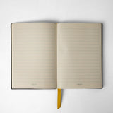 Notebook in cachemire leather - black