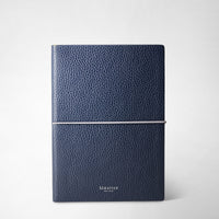 QUADERNO IN PELLE CACHEMIRE Navy Blue