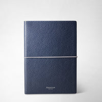 CARNET EN CUIR CACHEMIRE Navy Blue