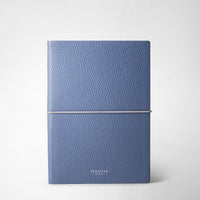 CARNET EN CUIR CACHEMIRE Avio Blue