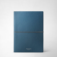 CARNET EN CUIR CACHEMIRE Indigo