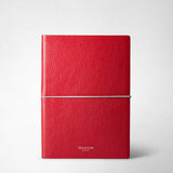 Notebook in cachemire leather - amaranth