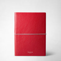 NOTEBOOK IN CACHEMIRE LEATHER Amaranth