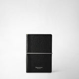 Notebook in cachemire leather - black