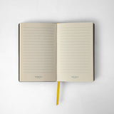 Notebook in cachemire leather - black