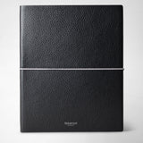 Large notebook in cachemire leather - black