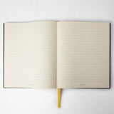 Large notebook in cachemire leather - black