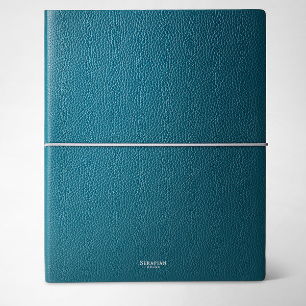 Large Moss Green Italian Calfskin Notebook