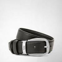 REVERSIBLE BELT IN CACHEMIRE LEATHER Black/Navy Blue