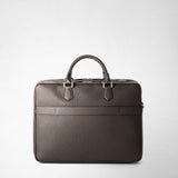 Large briefcase in cachemire leather - espresso