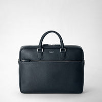 SLIM BRIEFCASE IN CACHEMIRE LEATHER Navy Blue