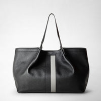 SECRET TOTE BAG IN CACHEMIRE LEATHER Black/Asphalt