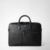 QUATTORDICI BRIEFCASE IN CACHEMIRE LEATHER Eclipse Black