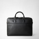 Quattordici briefcase in cachemire leather - eclipse black