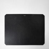 Desk pad in cachemire leather - black