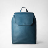 Day backpack in cachemire leather - denim blue