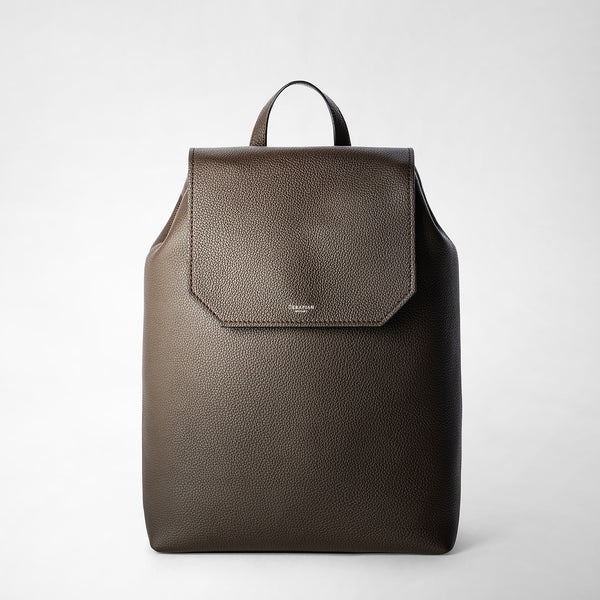 Day backpack in cachemire leather - espresso