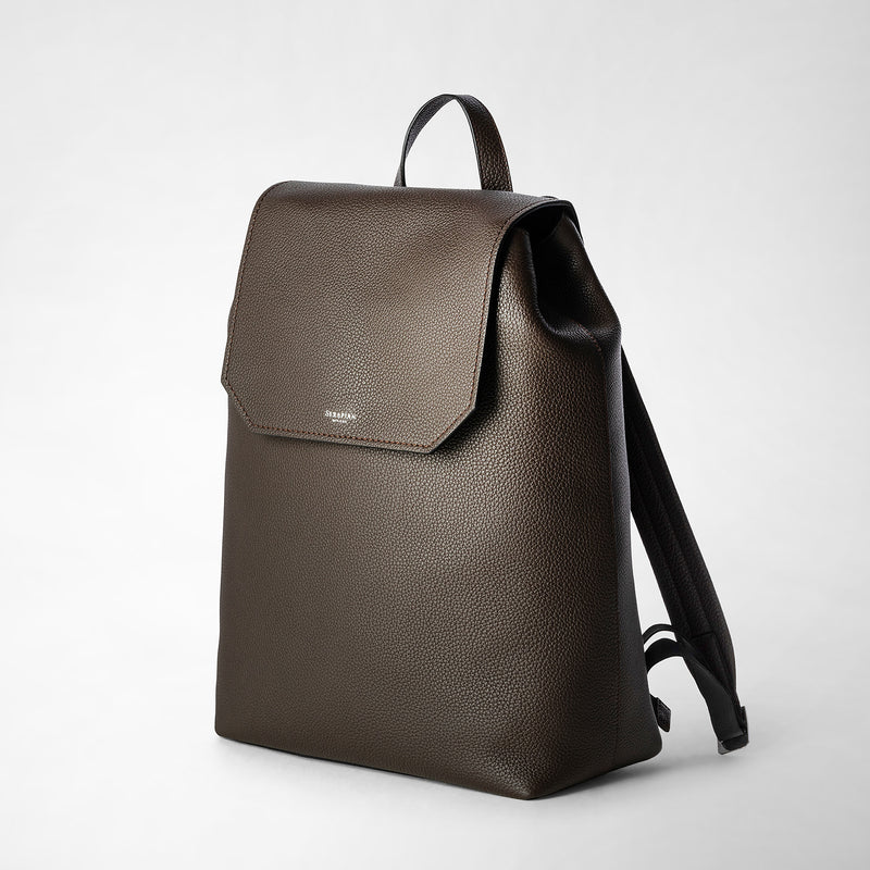 Day backpack in cachemire leather - espresso