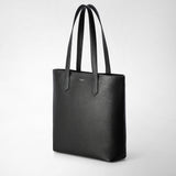 Day tote bag in cachemire leather - black