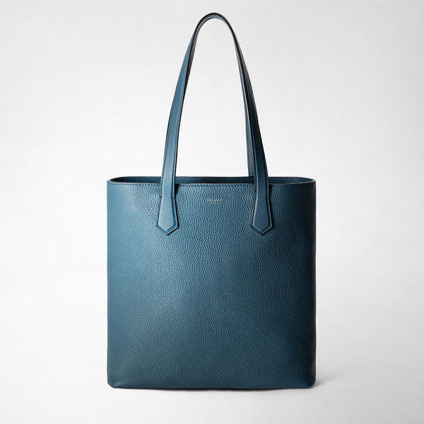 Tote bag day in pelle cachemire - denim blue