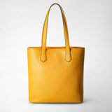 Day tote bag in cachemire leather - ochre